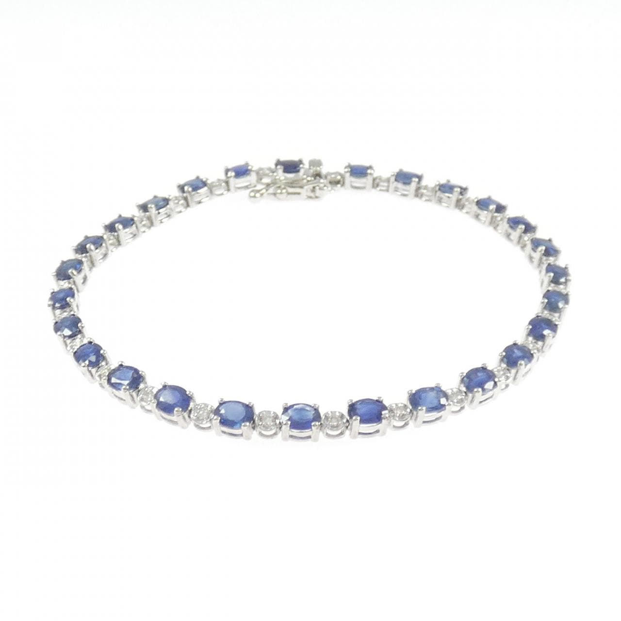 K18WG サファイヤ ブレスレット 6.67CT