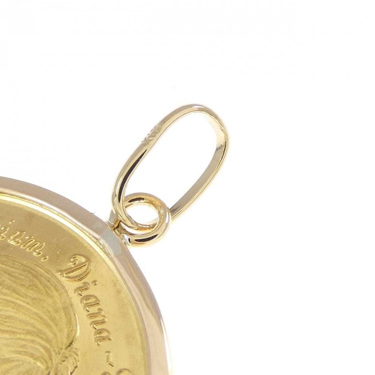 K18YG(枠) コイン ペンダント