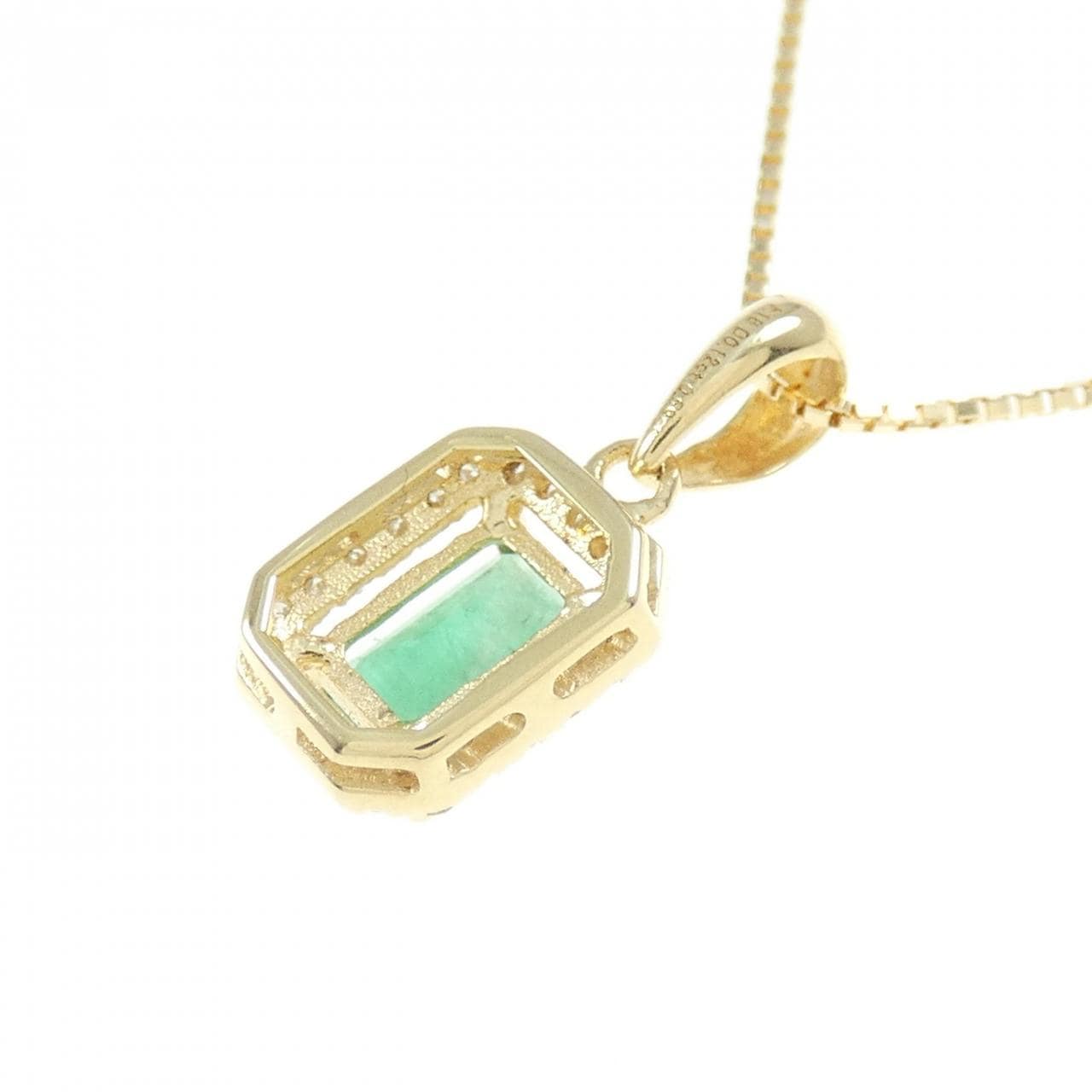 K18YG エメラルド ネックレス 0.59CT