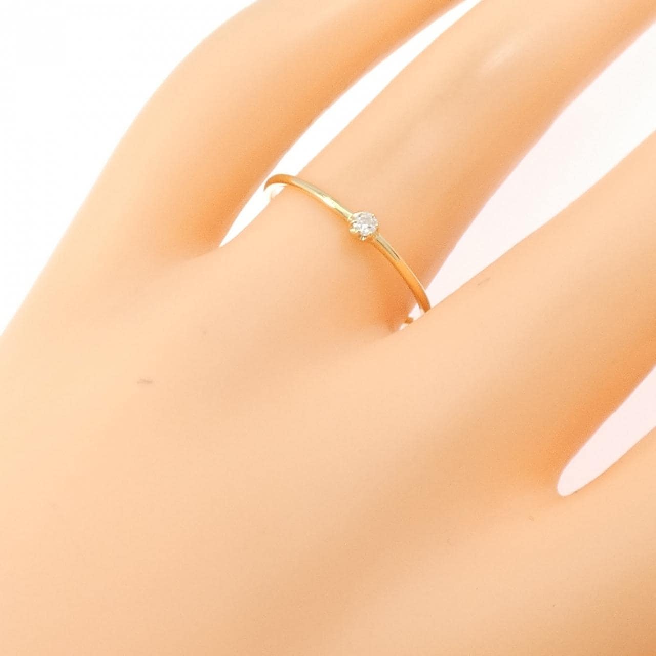 【リメイク】K18YG ダイヤモンド リング 0.03CT