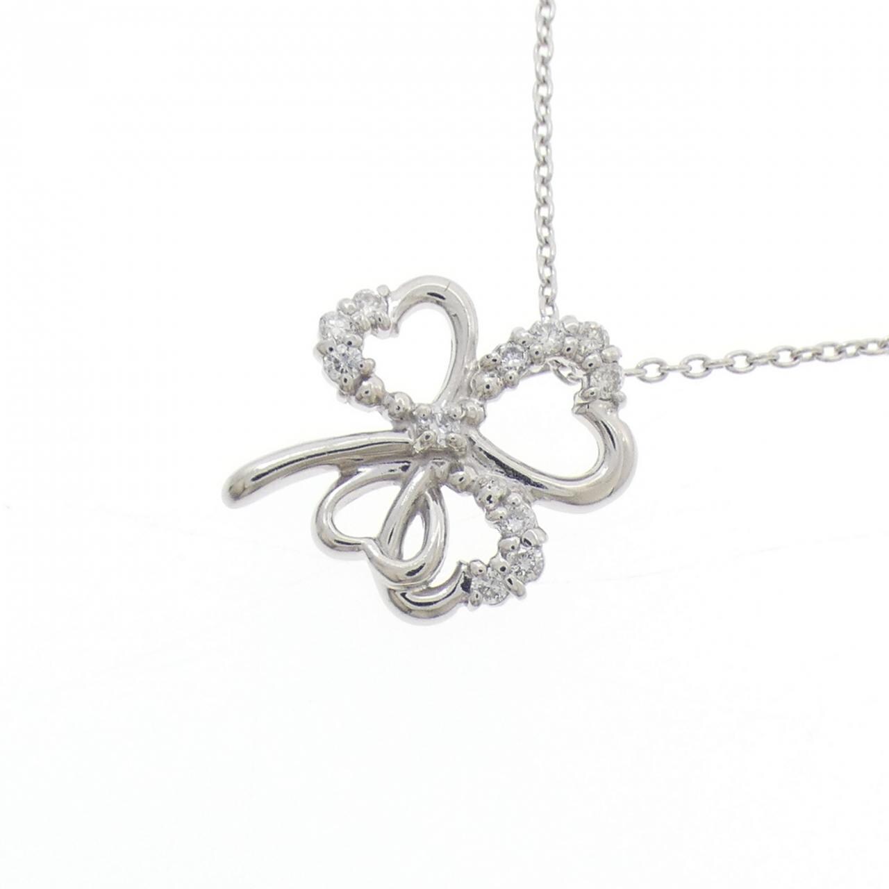 PT900/PT850 Clover Diamond Necklace 0.10CT