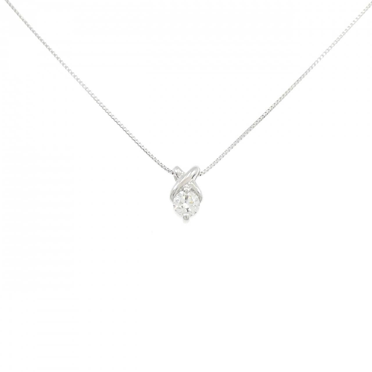 K18WG ダイヤモンド ネックレス 0.210CT