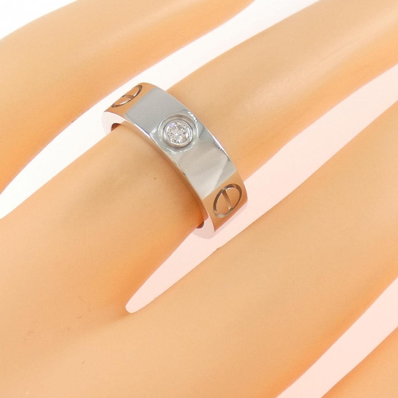 カルティエ ラブ ハーフダイヤ リング