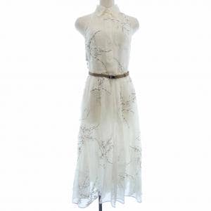 プラダ PRADA FLORAL EMBROIDERED SILK MIDI DRESS P3L88R SOOO 14KF ワンピース