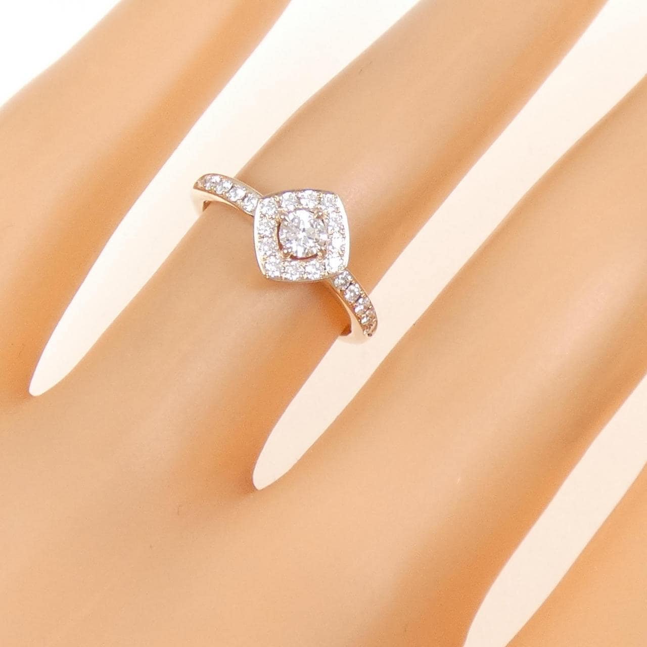 K18PG ダイヤモンド リング 0.142CT