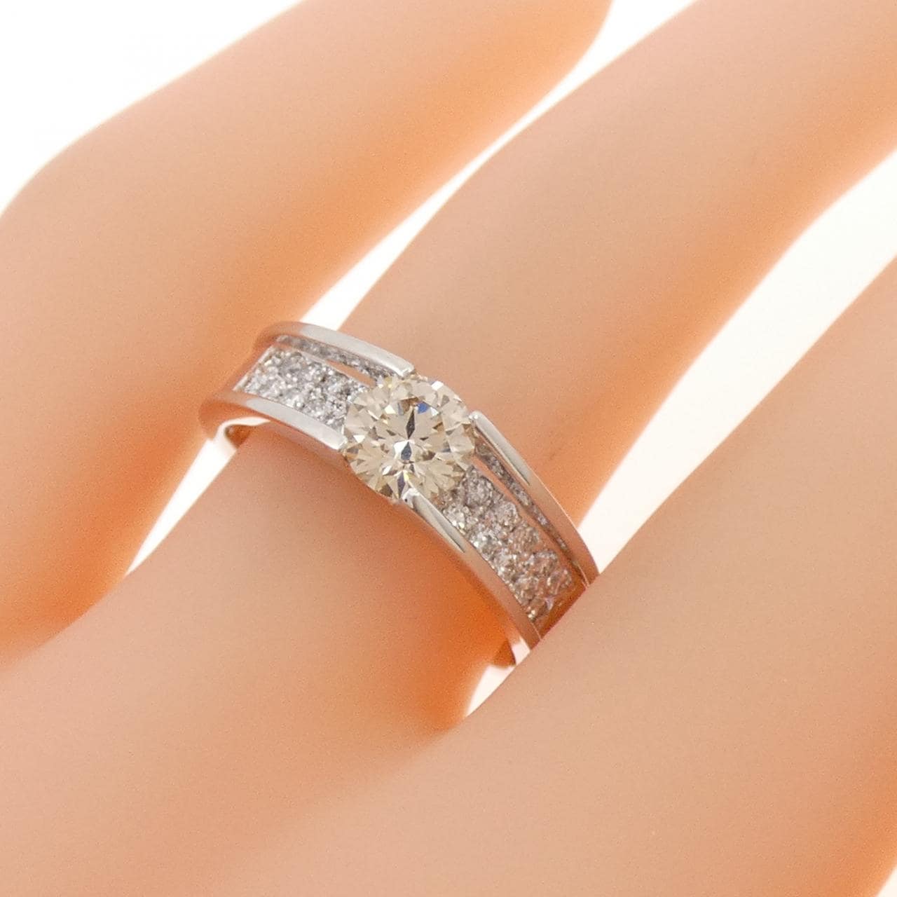 K18WG ダイヤモンド リング 0.541CT