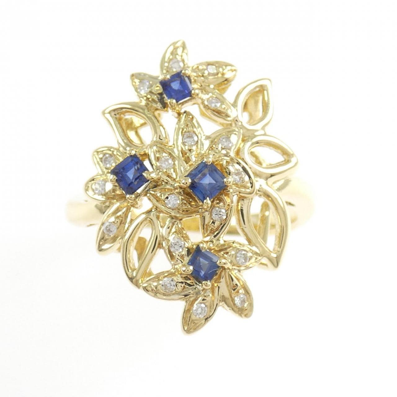 K18YG サファイヤ リング 0.30CT