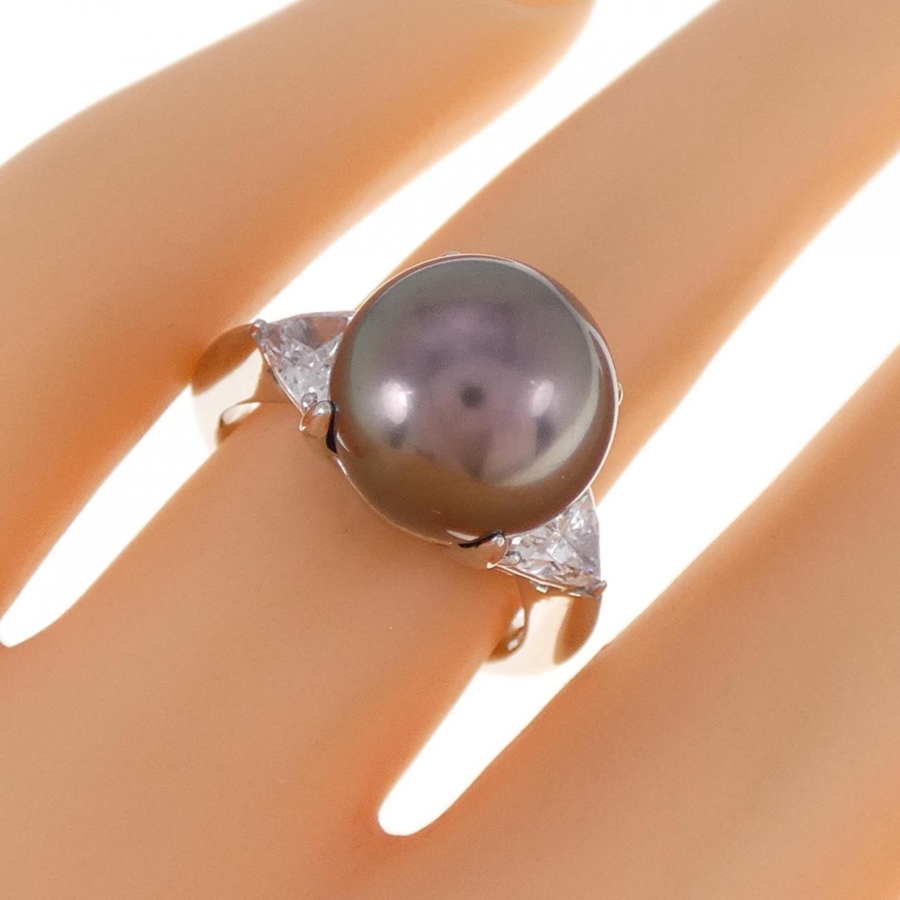 PT黒蝶珍珠戒指11.1mm