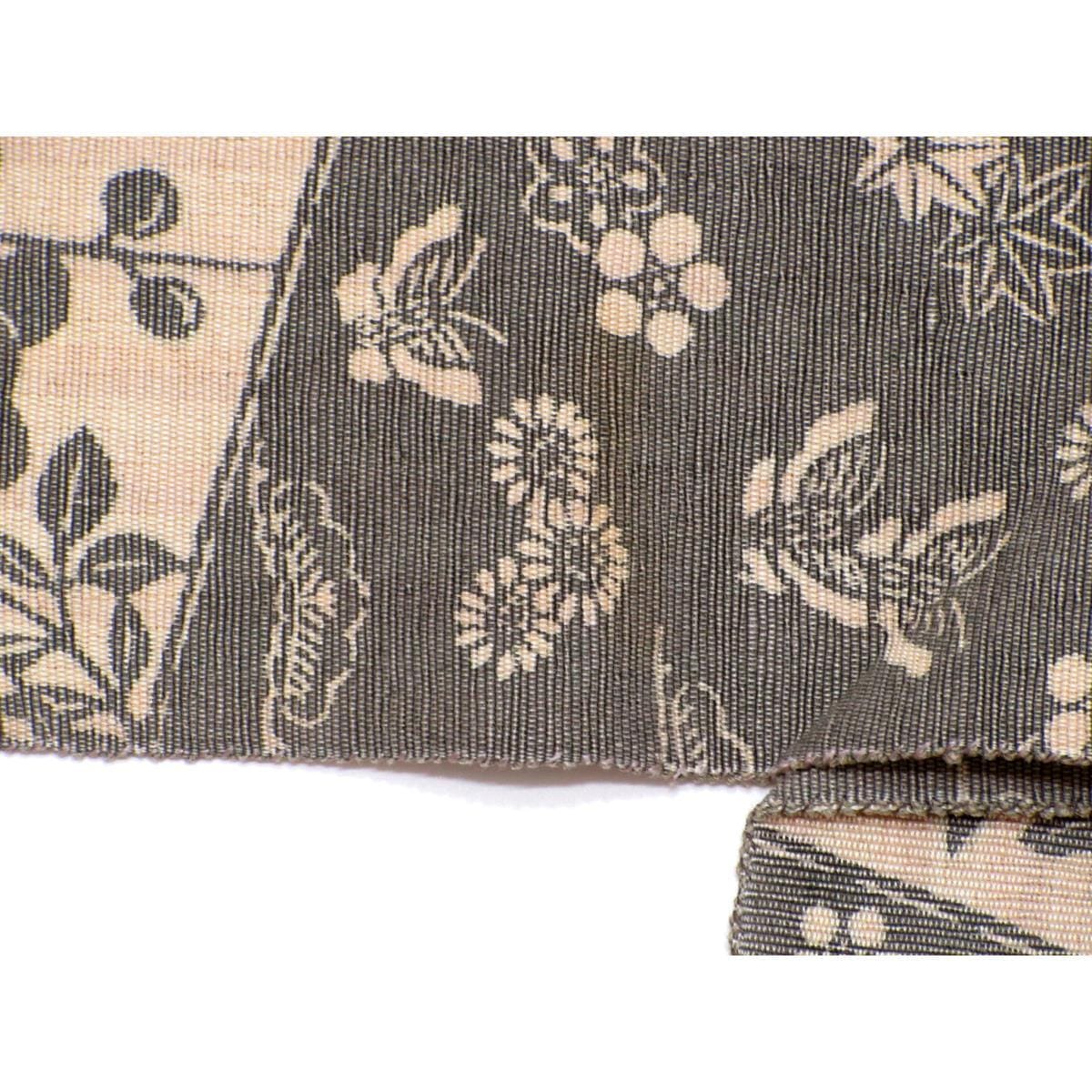 名古屋帯　染紬　全通柄