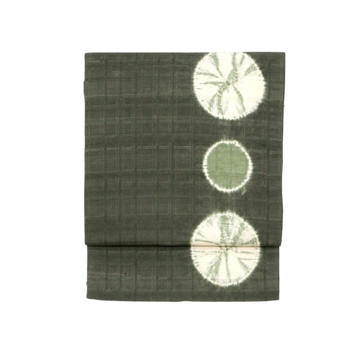 名古屋帯　染紬　絞り加工