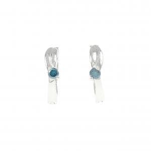K14WG ダイヤモンド ピアス 0.10CT