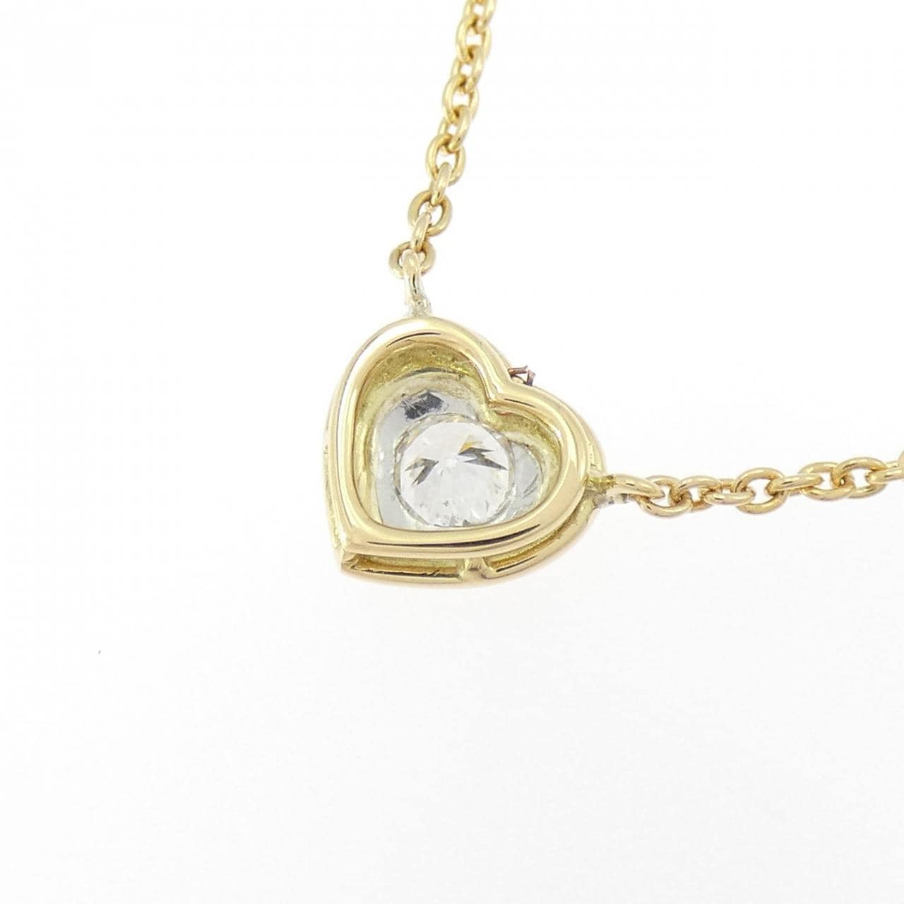 K18YG/K18WG 心形钻石项链 0.21克拉