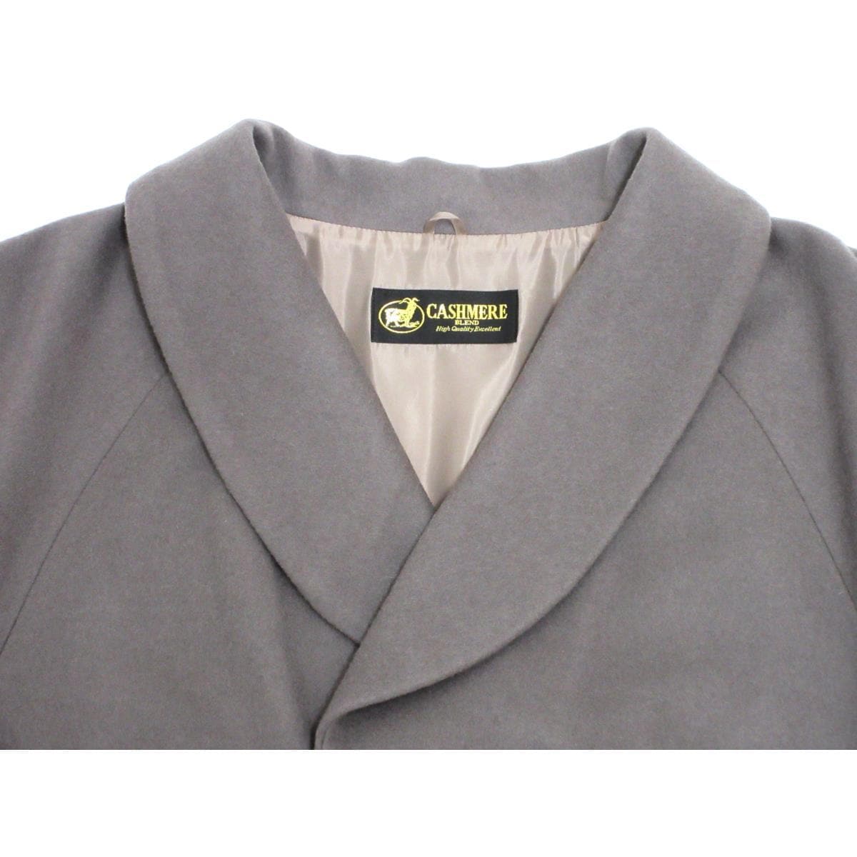 【新品】お洒落コート カシミヤ混 ヘチマ衿