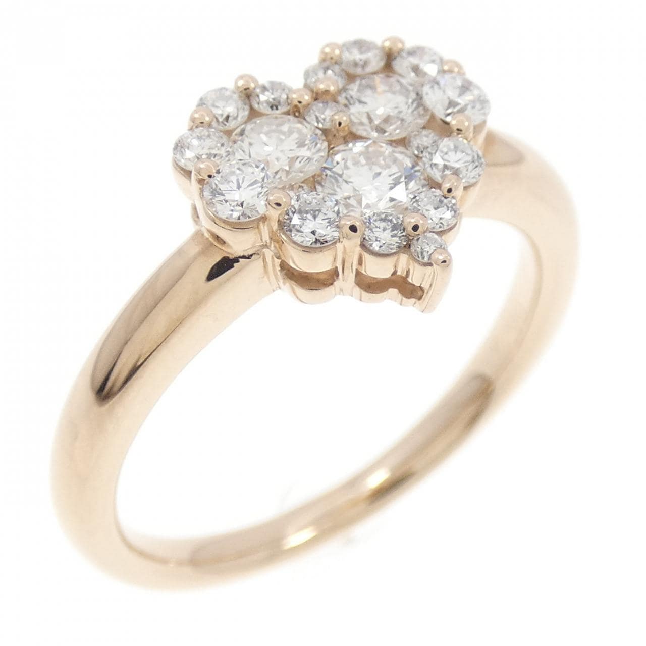 K18PG ハート ダイヤモンド リング 0.28CT