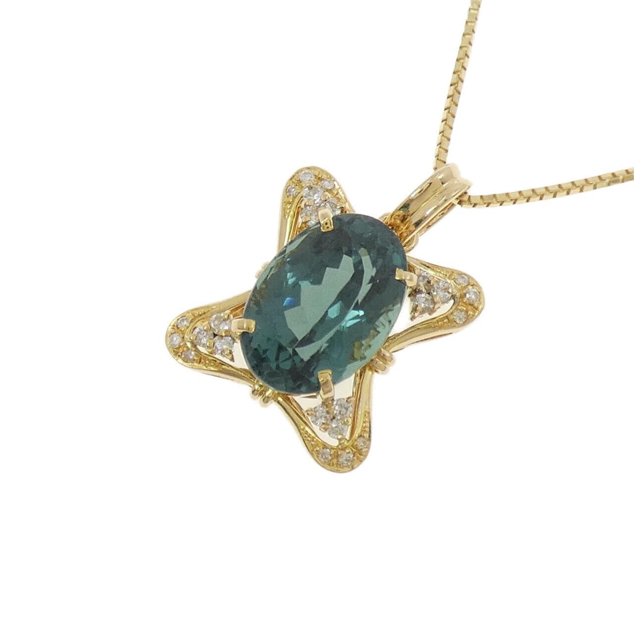 K18YG トルマリン ネックレス 9.05CT