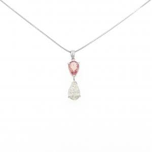 PT/PT850 パパラチアサファイヤ ネックレス 0.562CT