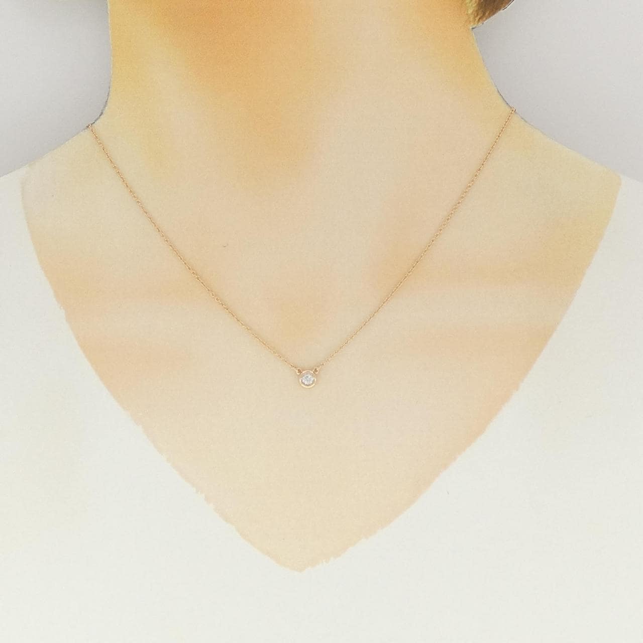 ティファニー バイザヤード ネックレス 0.10CT