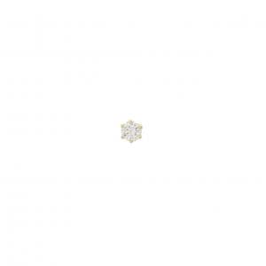 K18YG ソリティア ダイヤモンド ピアス 0.15CT 片耳