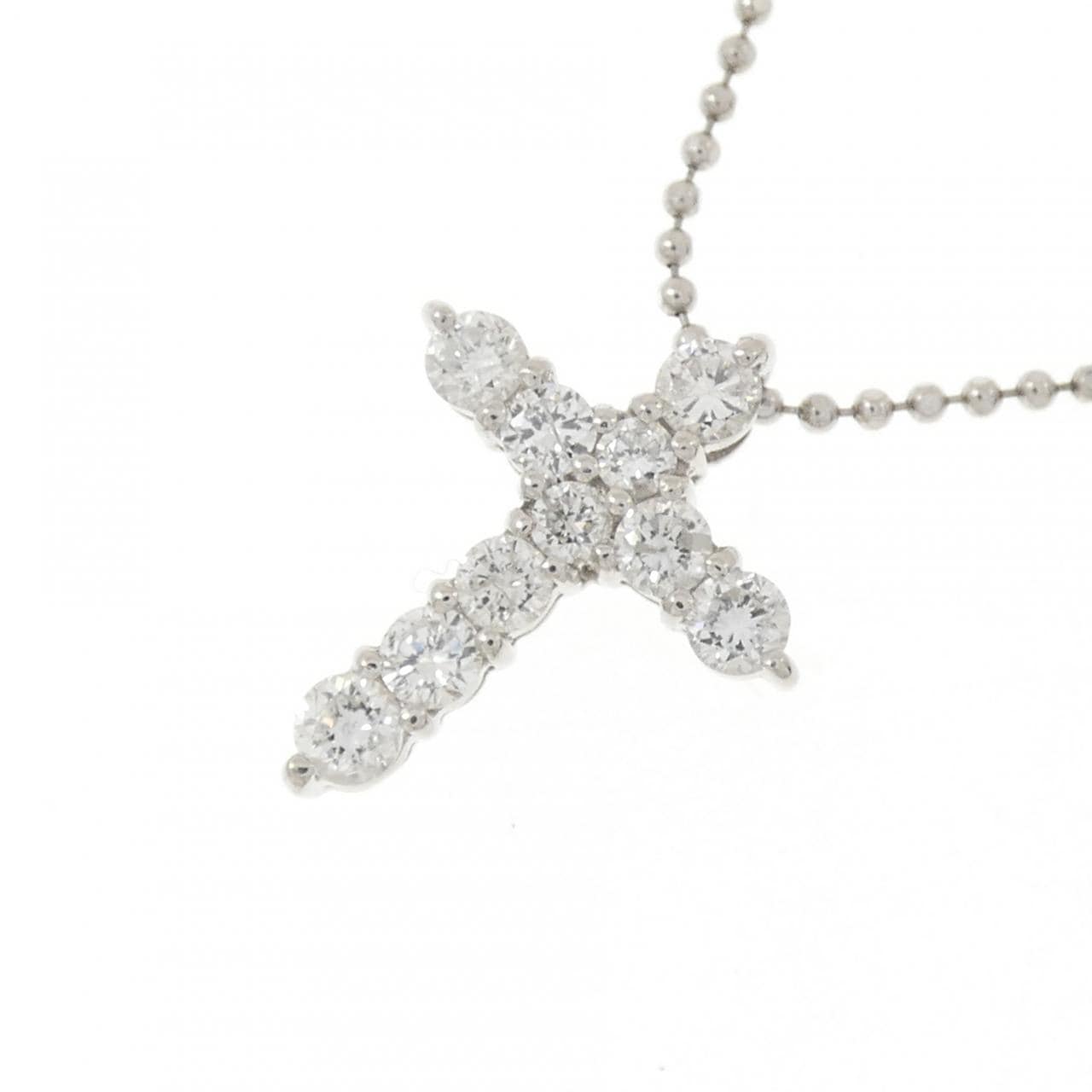 PT900/PT850 クロス ダイヤモンド ネックレス 0.50CT