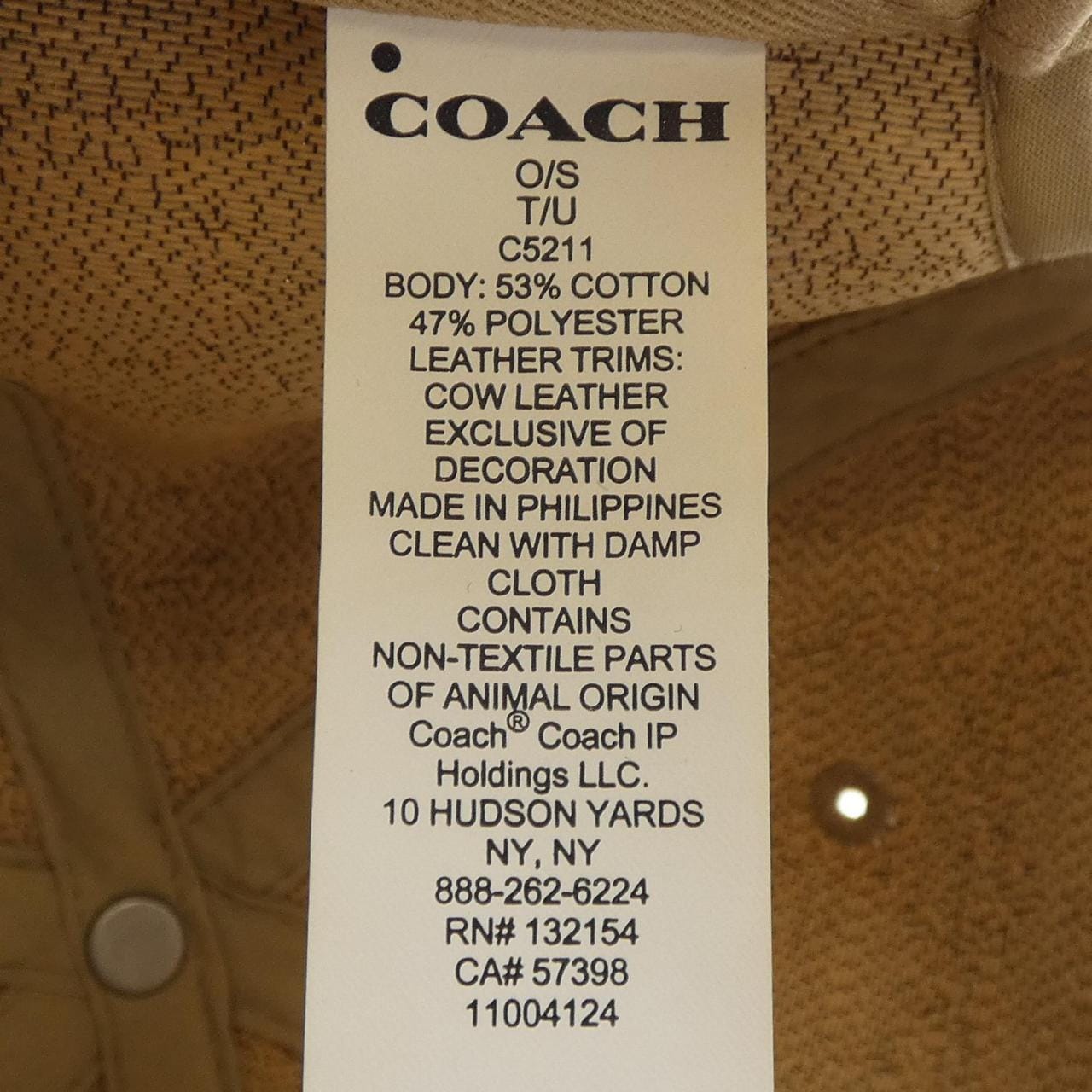 コーチ COACH C5211 キャップ