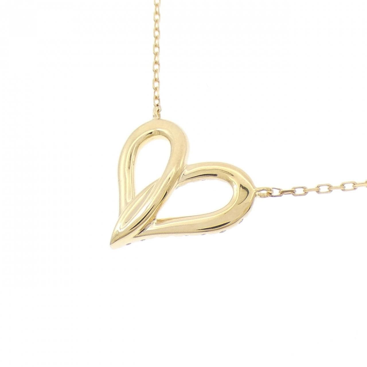 アーカー フィルージュ ハート ミディ ハーフ ネックレス 0.08CT