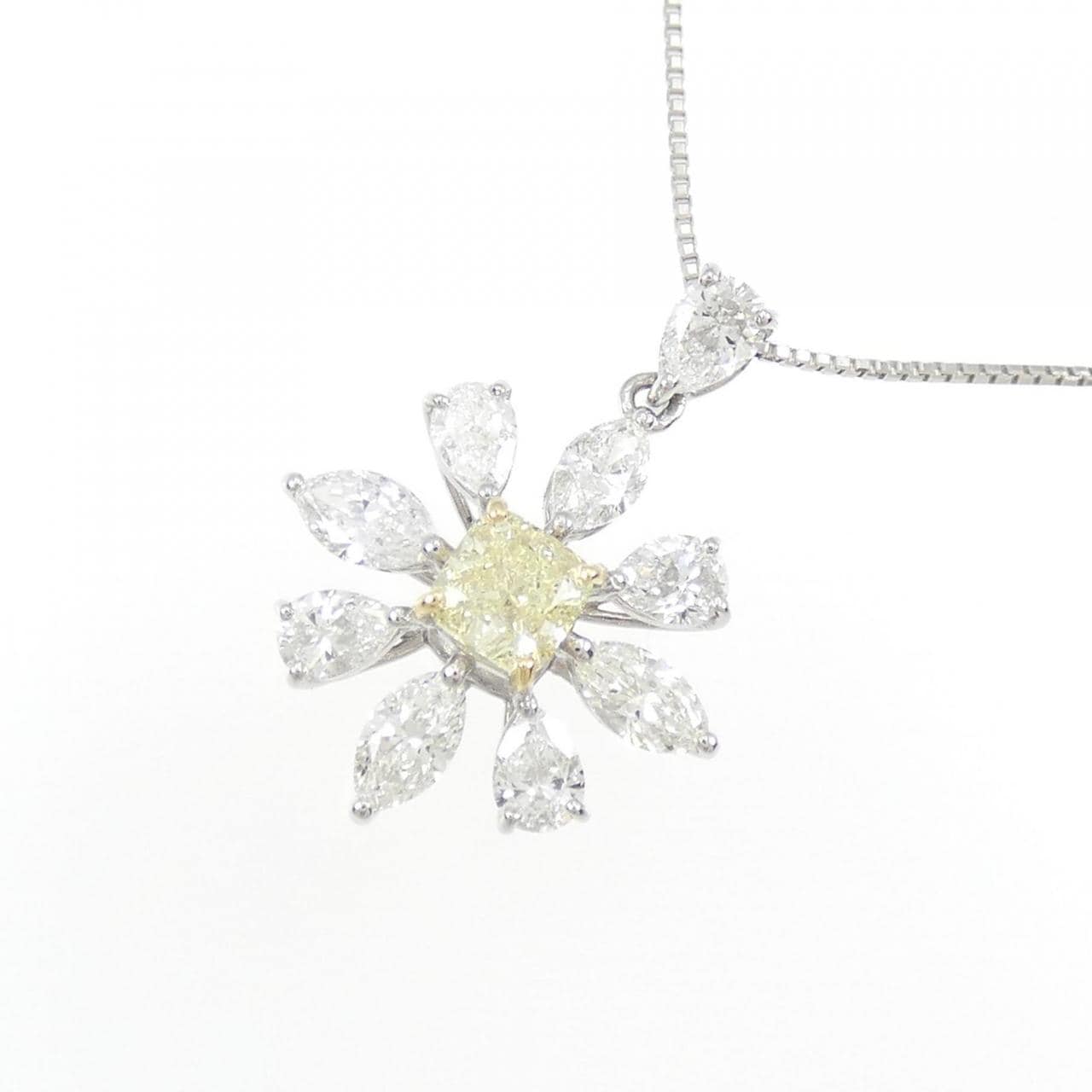 [BRAND NEW] PT/K18YG Diamond necklace 0.31CT