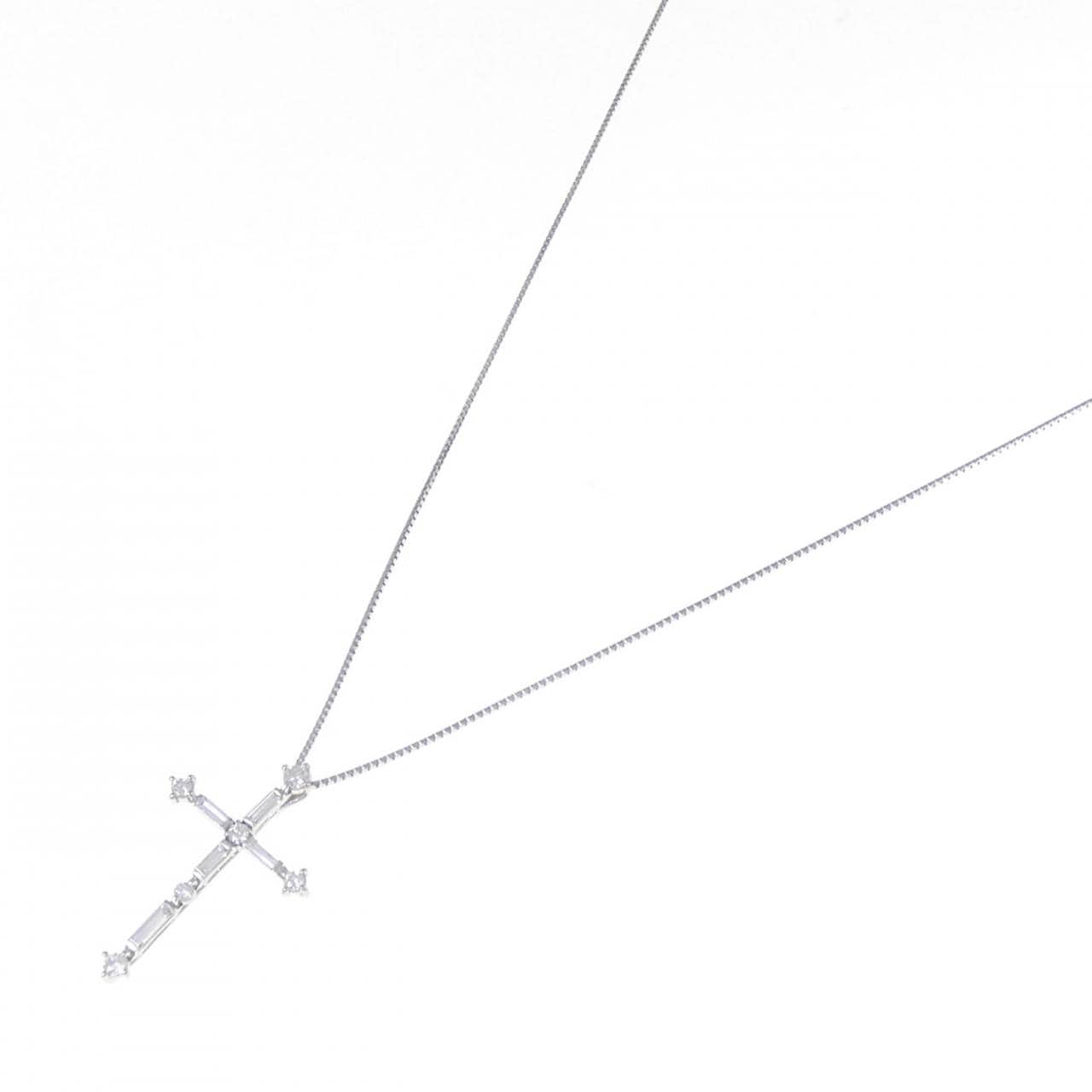 PT クロス ダイヤモンド ネックレス 0.50CT