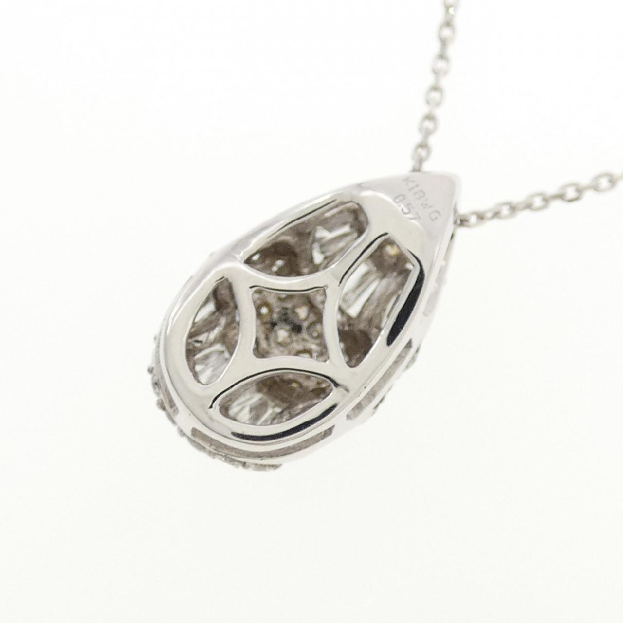 K18WG ダイヤモンド ネックレス 0.57CT