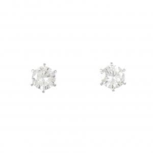 【リメイク】PT900/ST ダイヤモンド ピアス 0.724CT 0.748CT D-E VVS1-2 Good