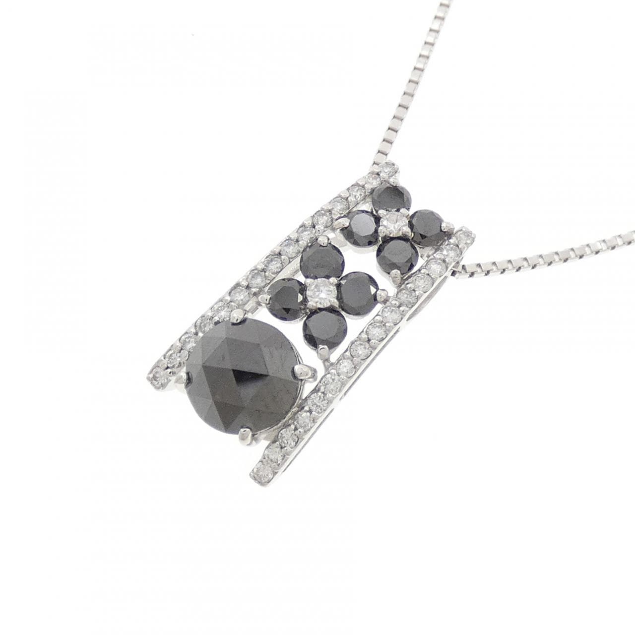 K18WG ダイヤモンド ネックレス 1.07CT
