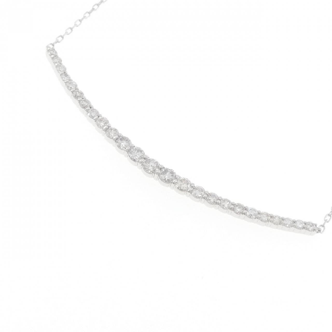 K18WG ダイヤモンド ネックレス 1.00CT