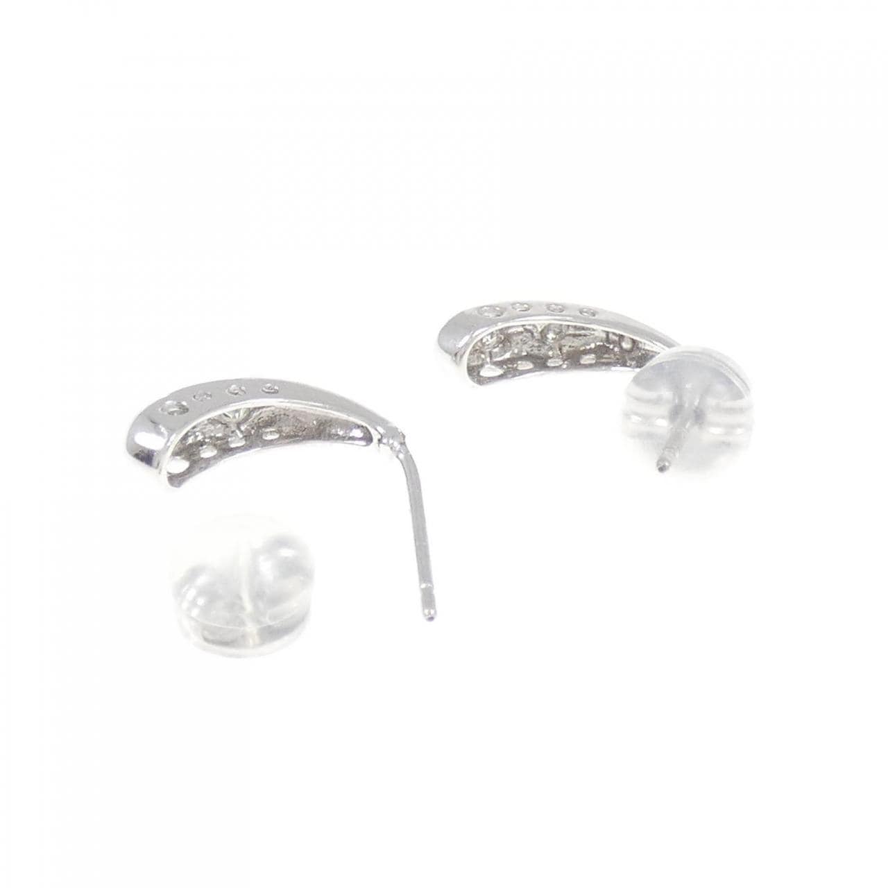 K14WG ダイヤモンド ピアス 0.10CT