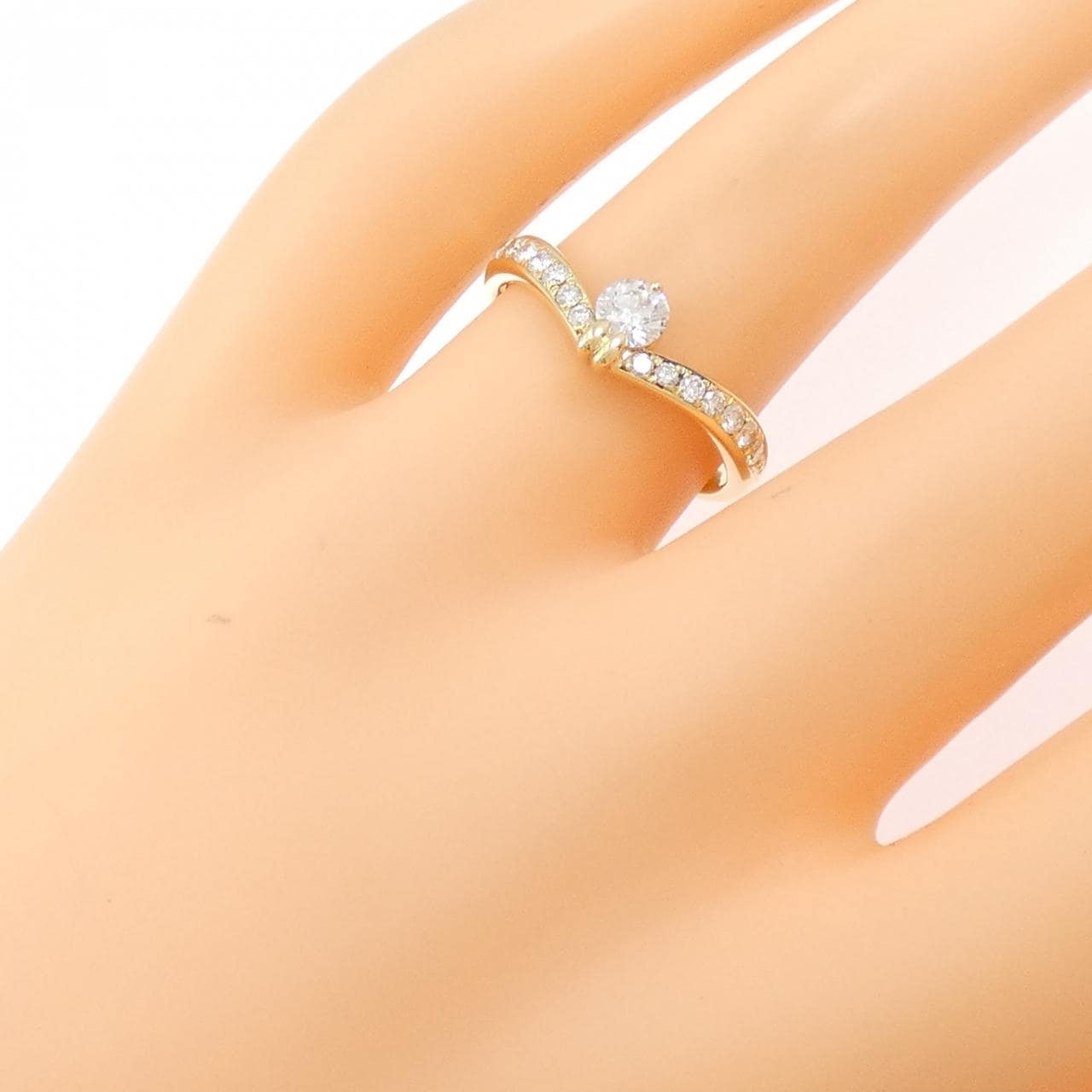 K18YG ダイヤモンド リング 0.20CT