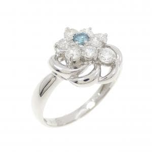 PT900 フラワー ダイヤモンド リング 0.50CT