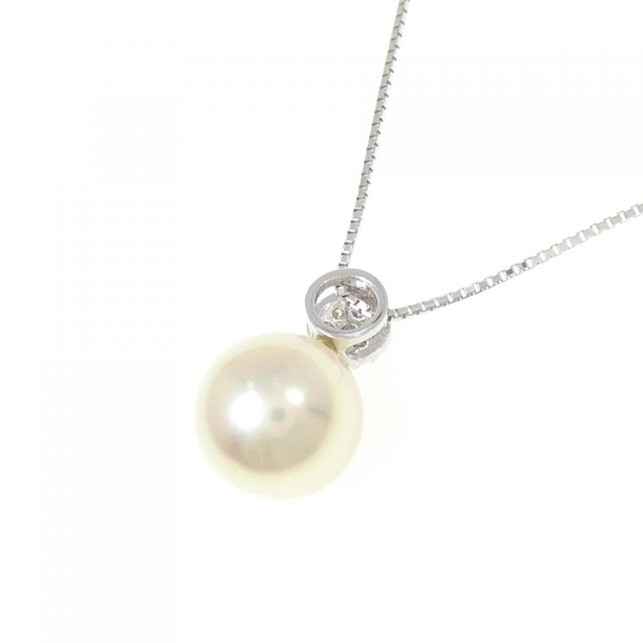 K18WG アコヤパール ネックレス 9.3mm