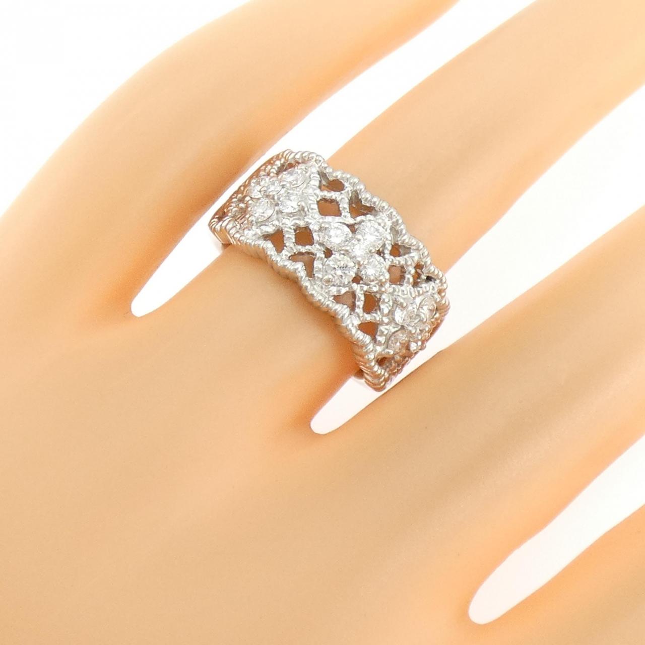 PT900 フラワー ダイヤモンド リング 0.60CT