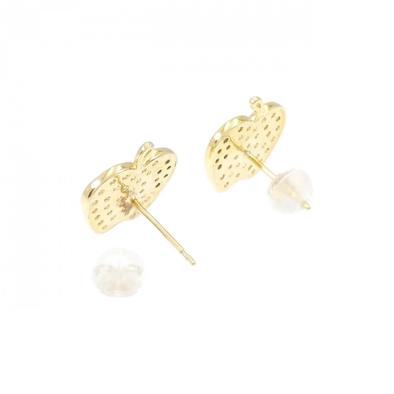 [BRAND NEW] K18YG/K18BG Apple Diamond Earrings 0.56CT