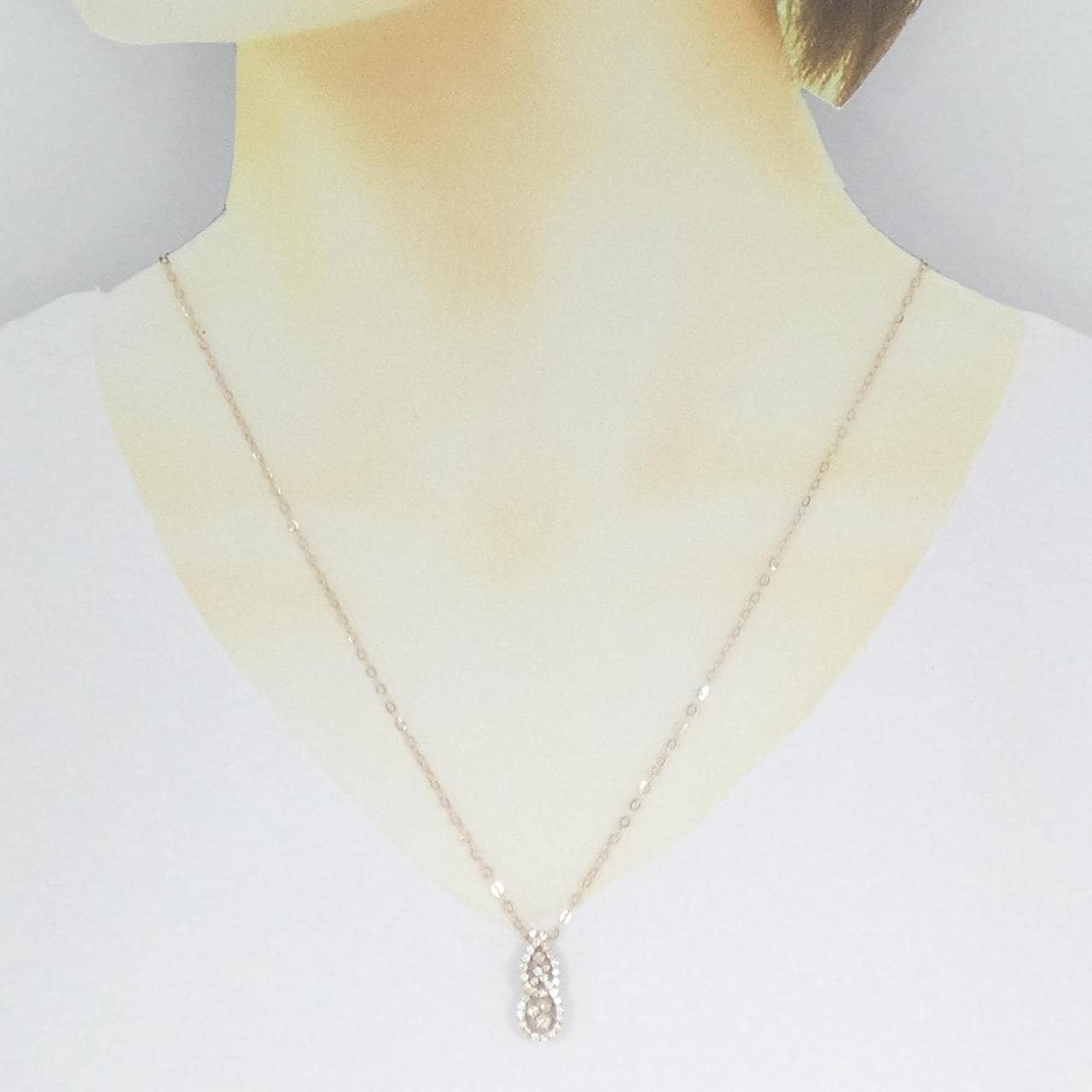 K18PG ダイヤモンド ネックレス 0.38CT