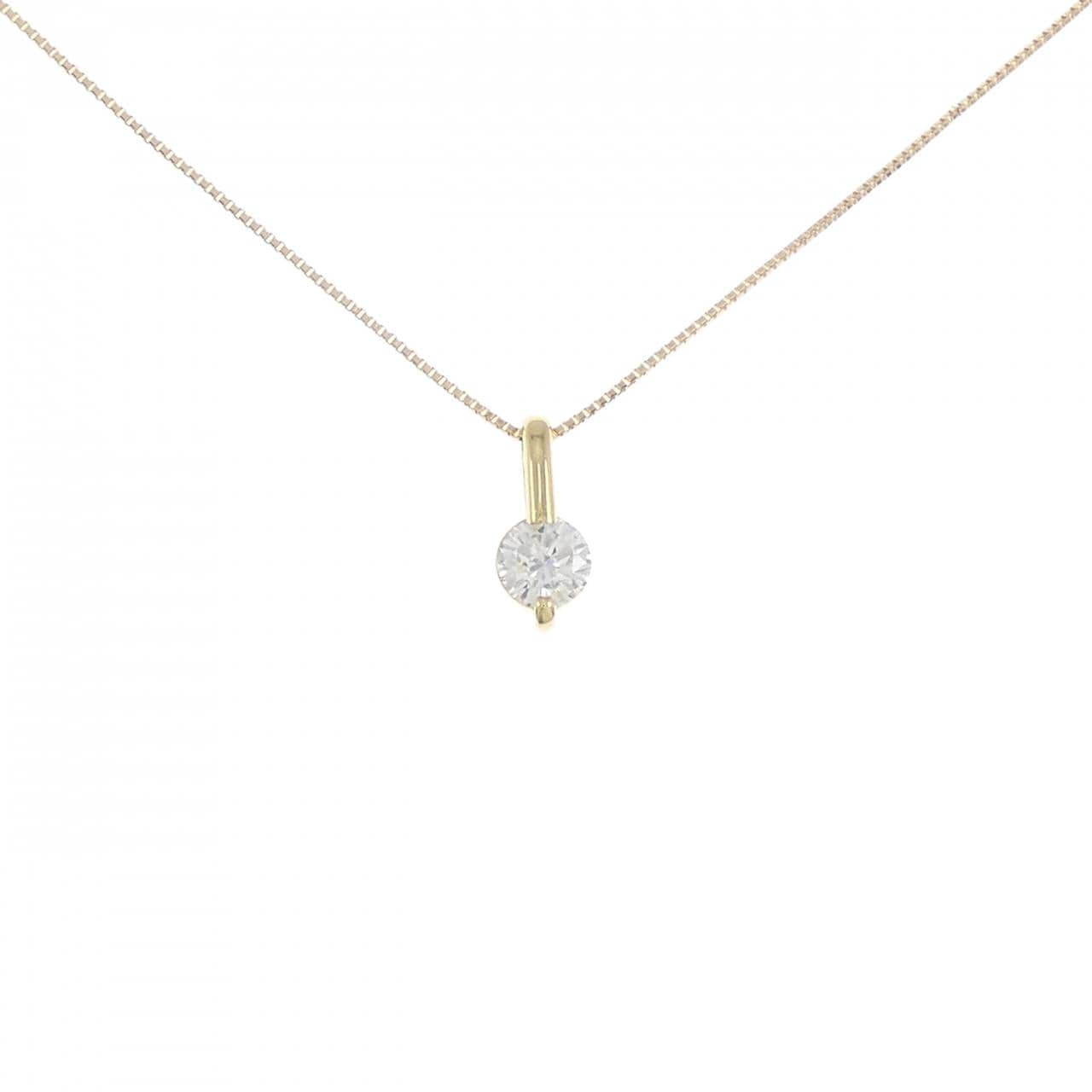 K18YG ソリティア ダイヤモンド ネックレス 0.321CT