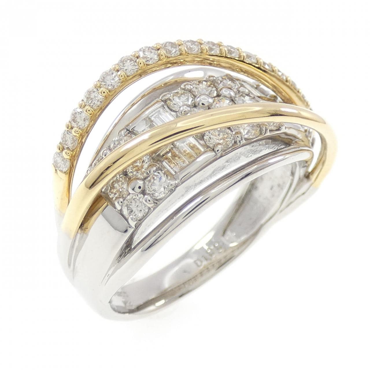 【新品】PT900/K18YG ダイヤモンド リング 1.00CT