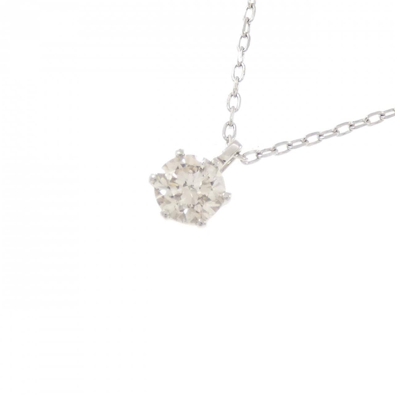 純PT/PT850 ソリティア ダイヤモンド ネックレス 0.564CT