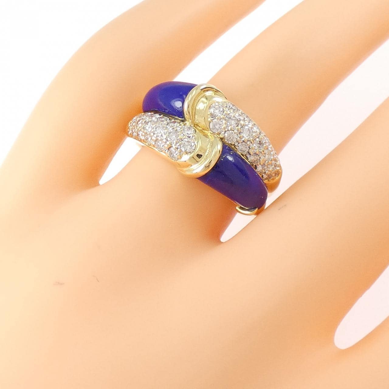 K18YG ラピスラズリ リング