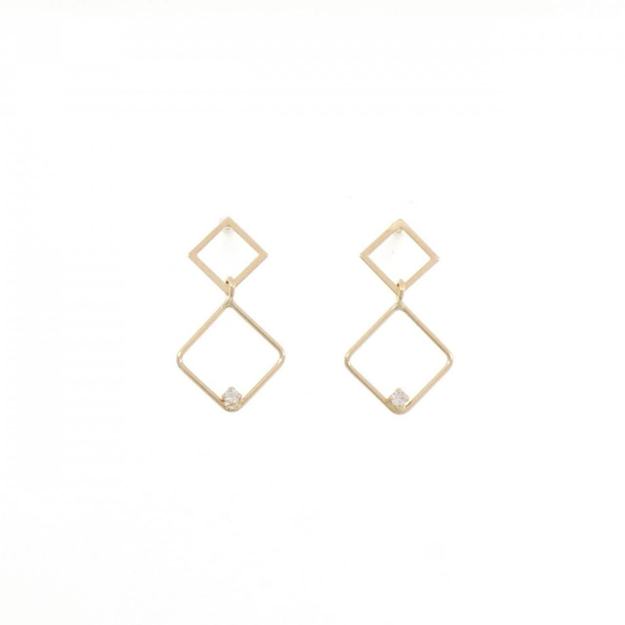 K18YG ダイヤモンド ピアス 0.02CT