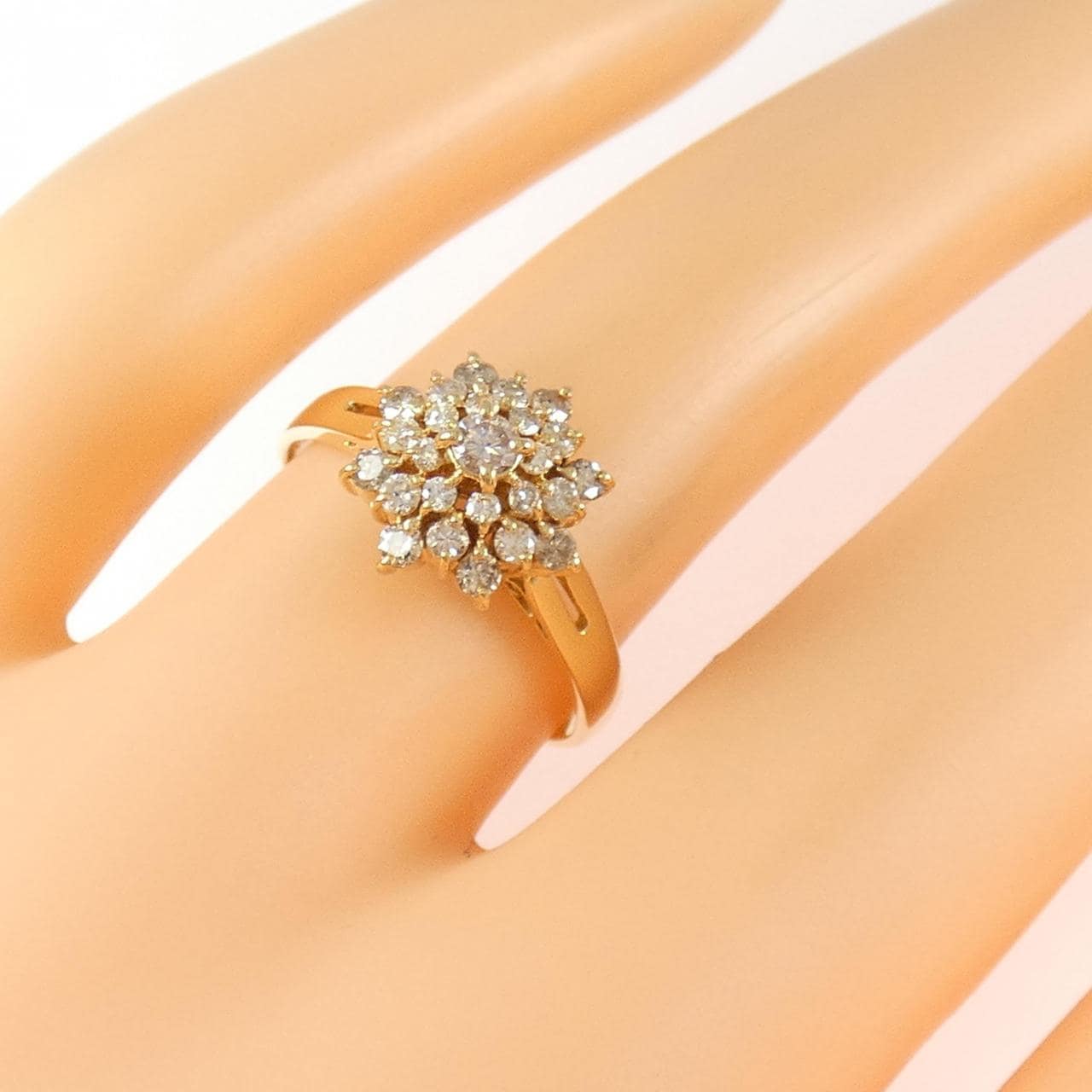 K18YG ダイヤモンド リング 0.423CT