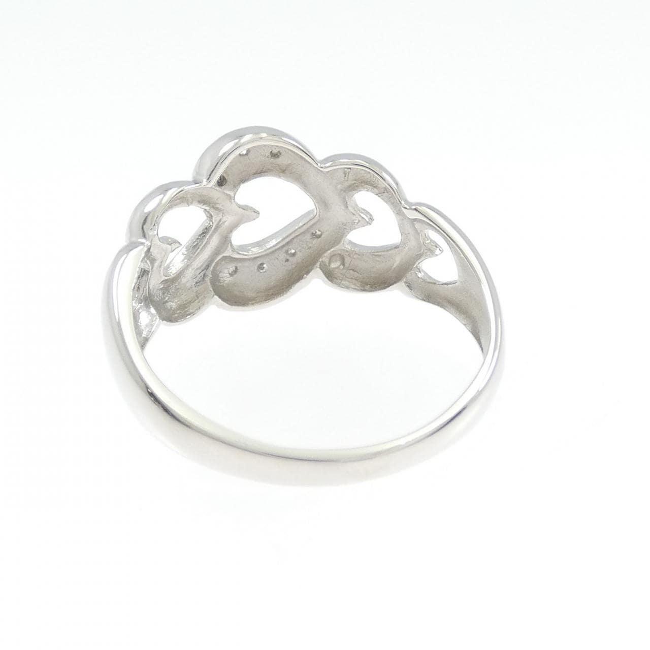 PT900 ハート ダイヤモンド リング 0.04CT