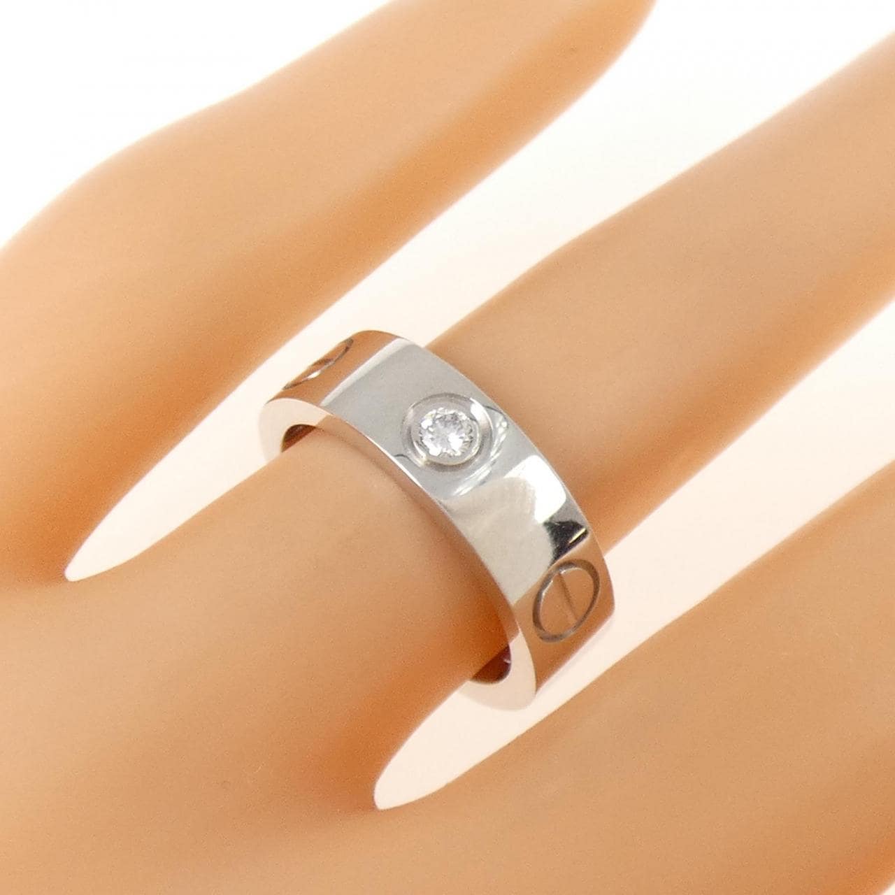 CARTIER LOVE half diamond ring