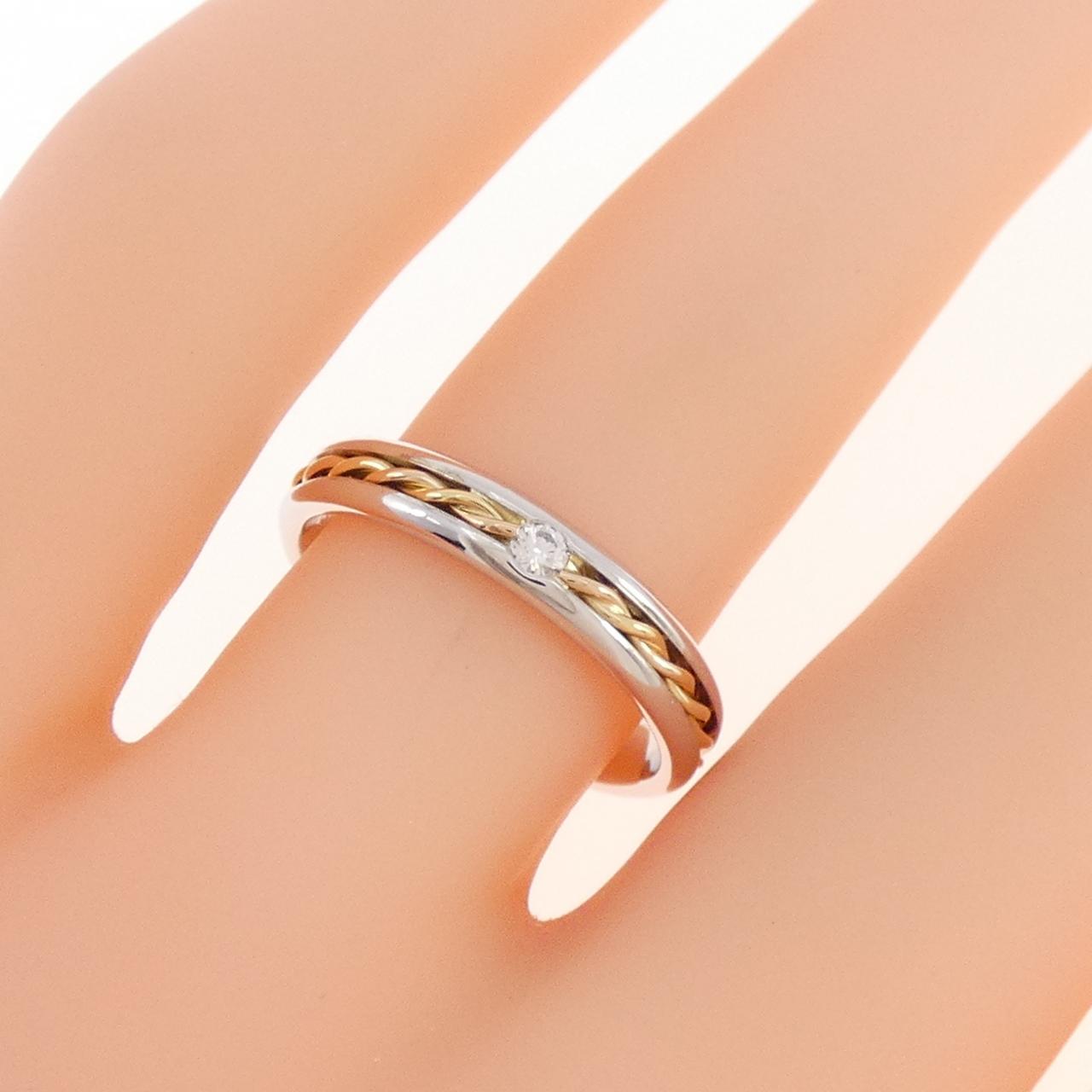 750三色钻石戒指0.04CT