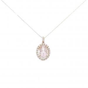 【新品】K18PG モルガナイト ネックレス 1.12CT