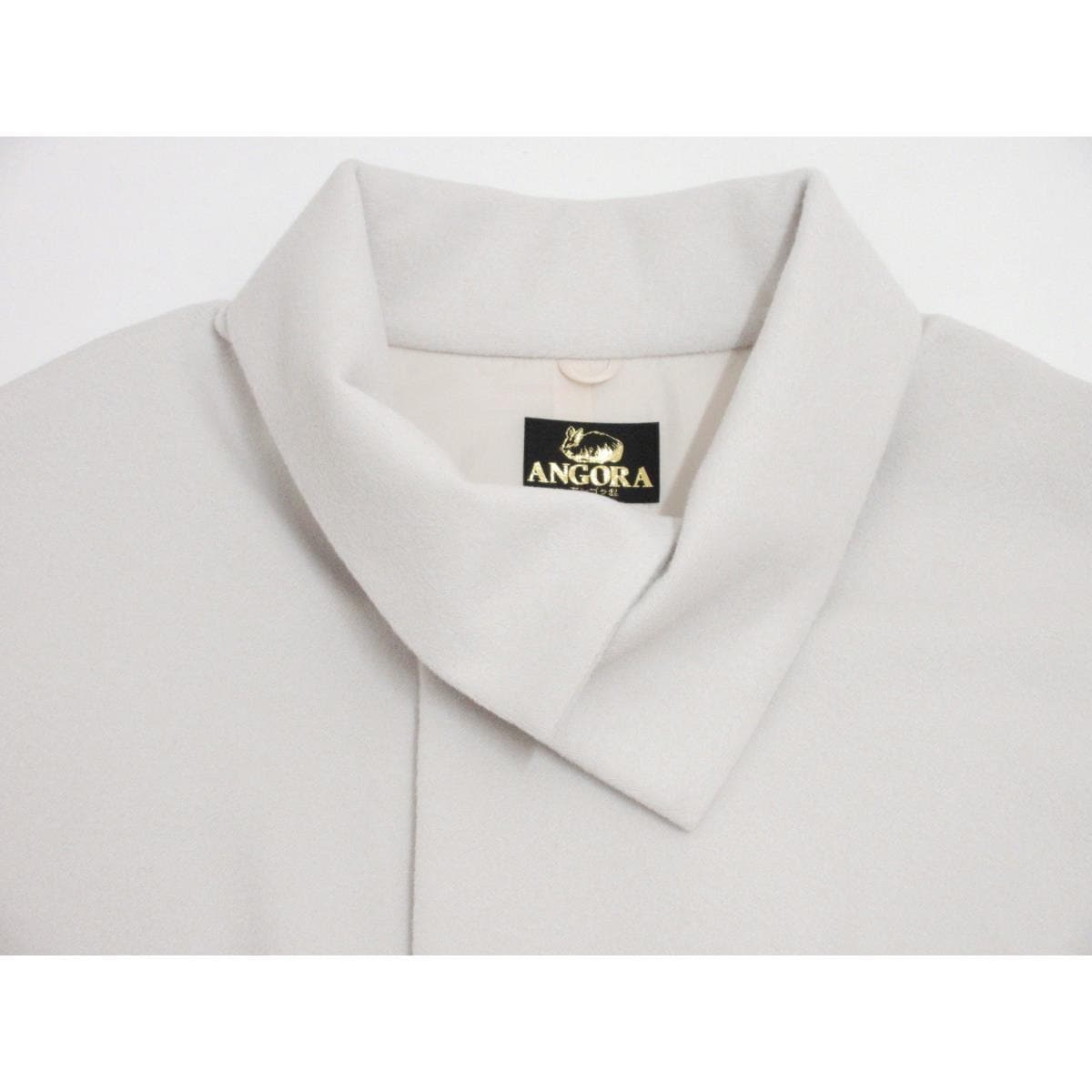 【新品】ケープ　アンゴラ　ロール衿