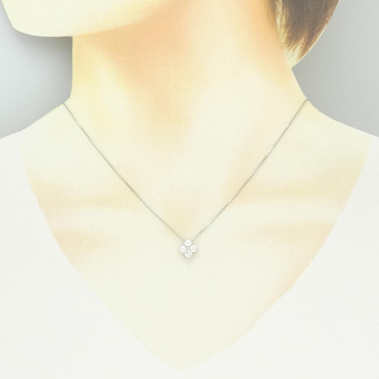 【新品】PT900/PT850 ダイヤモンド ネックレス 0.504CT E SI1 VG